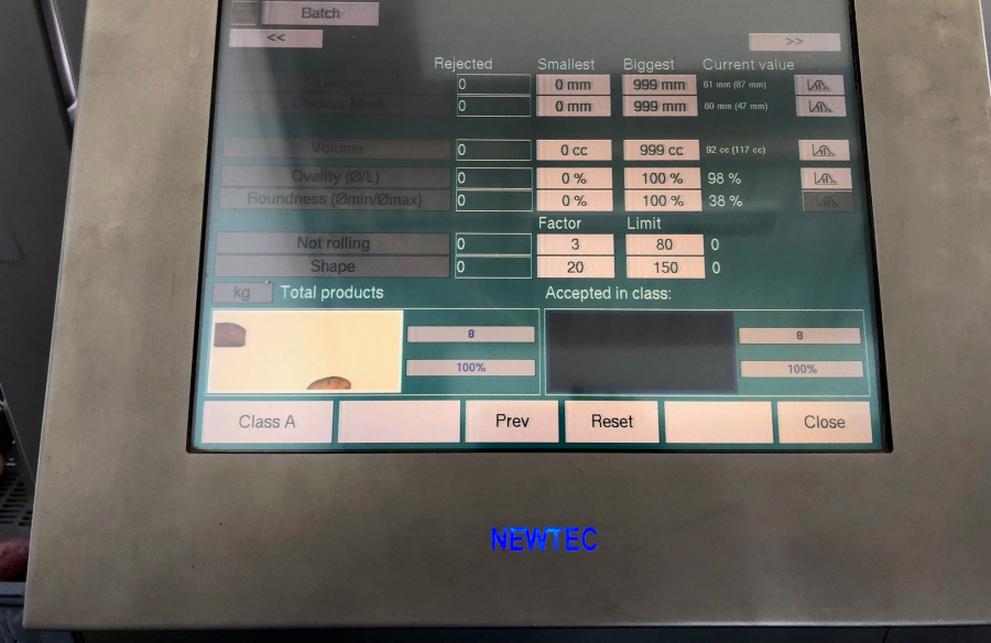 5845 Newtec Celox potato optical sorter