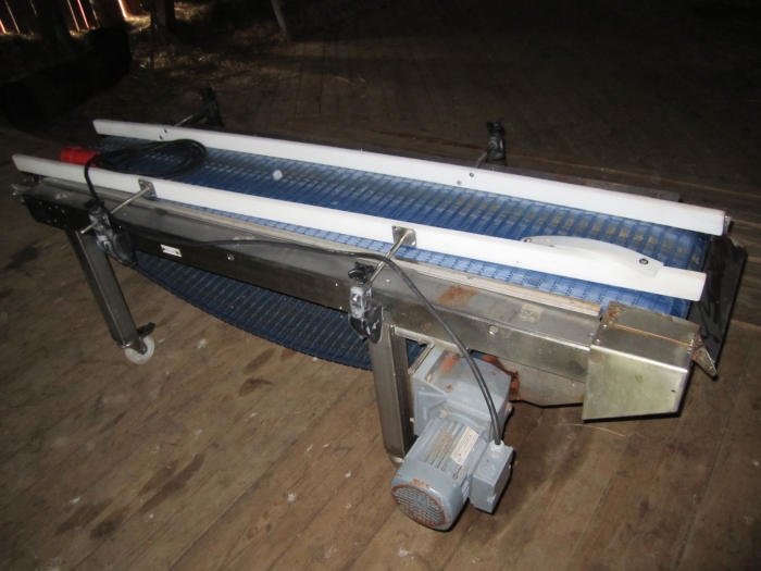 3253 Transport belt conveyor 1900x350mm stainless steel