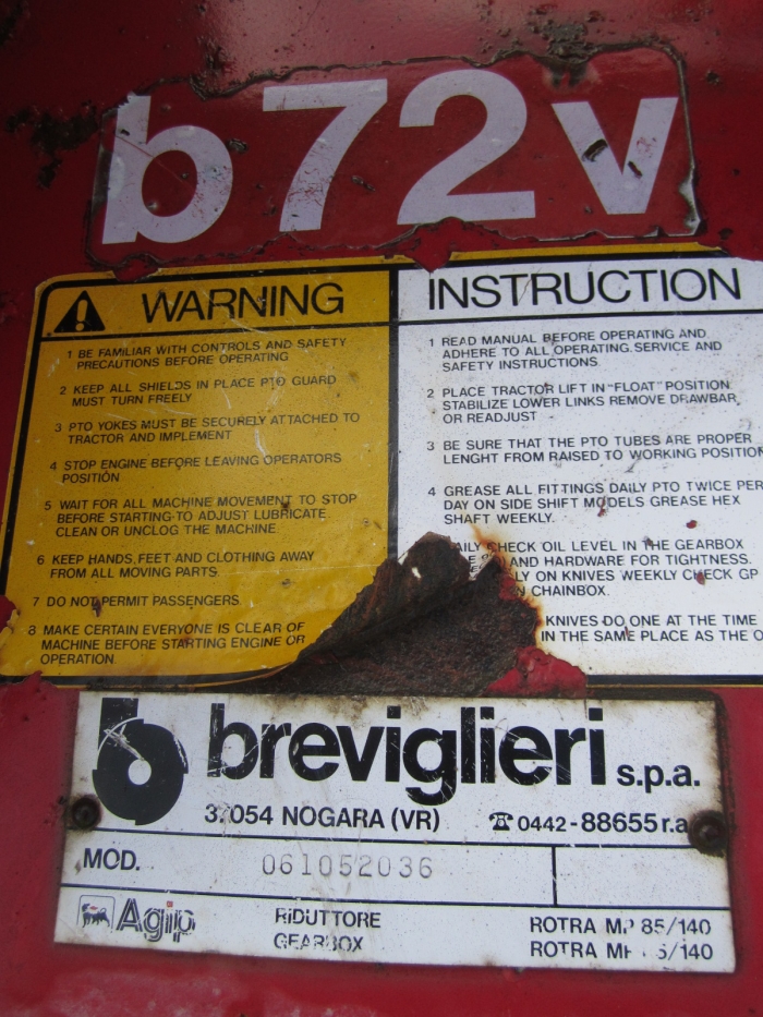 3446 Breviglieri rotary tiller with rib roller 230 cm