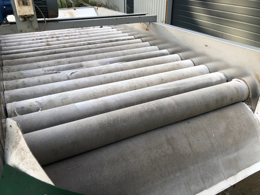 5449 Skals felt drier table 16 roller 1,2m wide