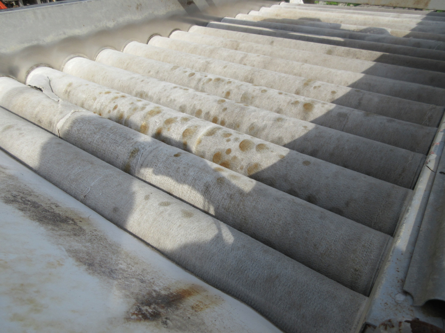 5449 Skals felt drier table 16 roller 1,2m wide