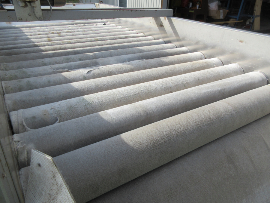 5449 Skals felt drier table 16 roller 1,2m wide