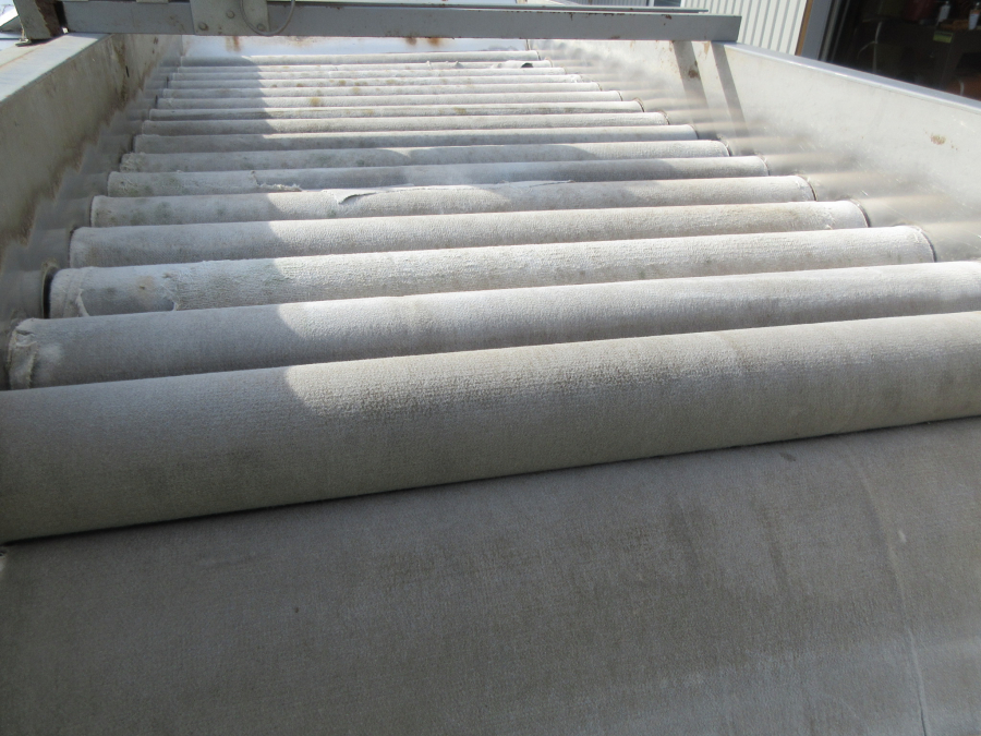5449 Skals felt drier table 16 roller 1,2m wide