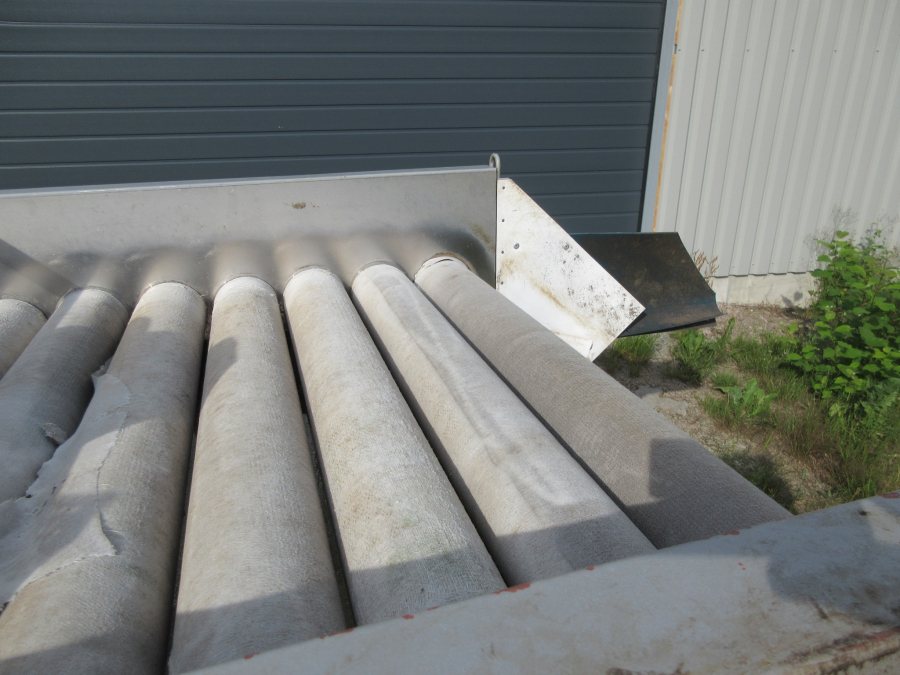 5449 Skals felt drier table 16 roller 1,2m wide
