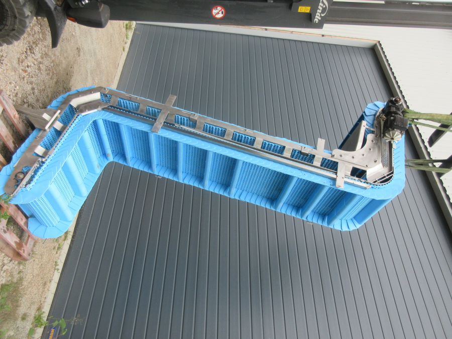 5682 Vertikal Elevator Förderband Edelstahl