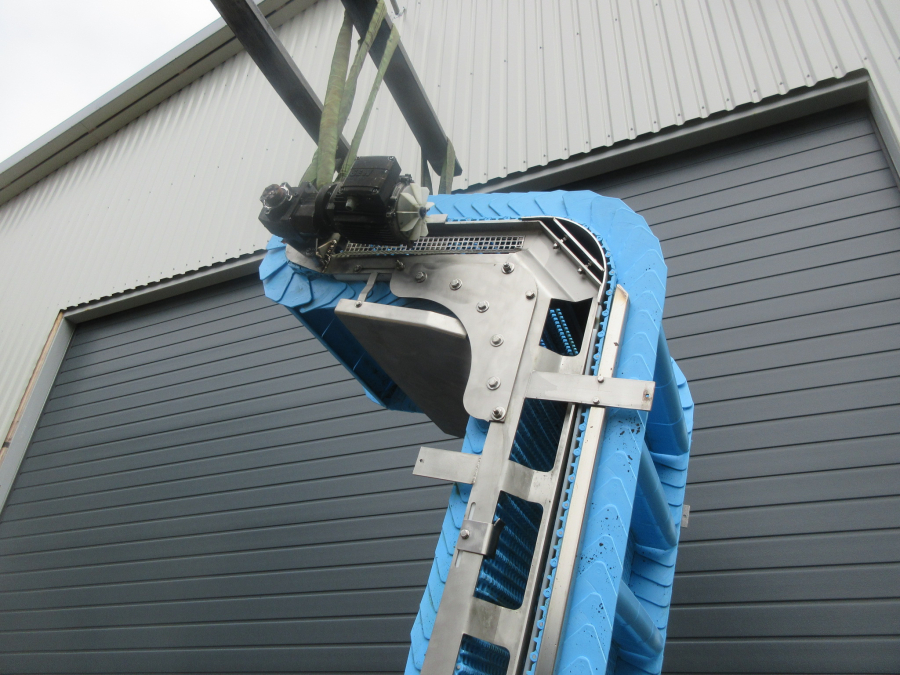 5682 Vertikal Elevator Förderband Edelstahl