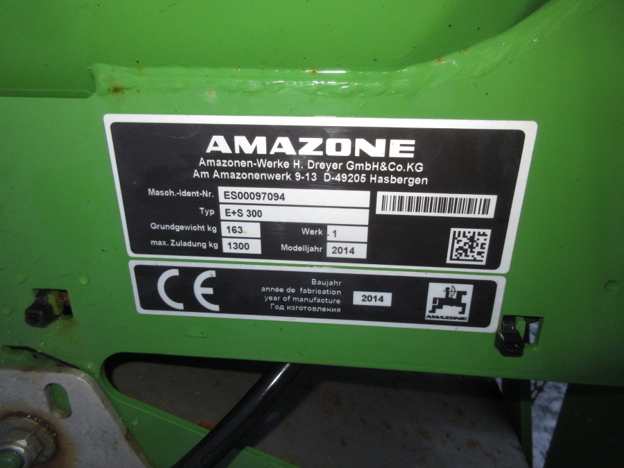 5866 Amazone E+S 300 Anbaustreuer Salz Sand
