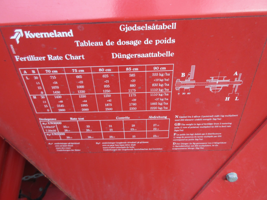 6081 Kverneland Underhaug 3000 potato planter