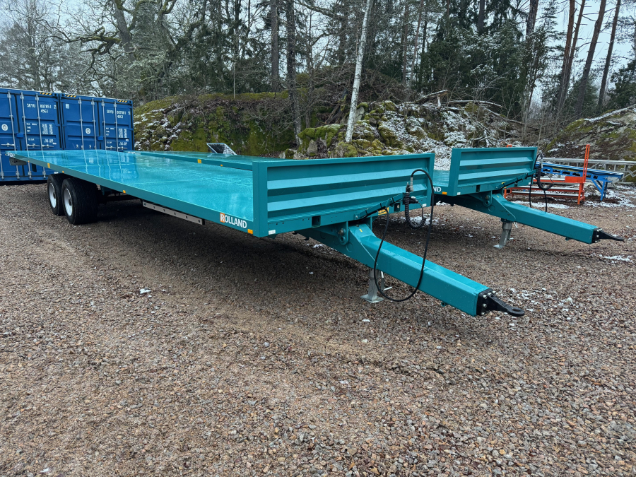 6102 Rolland flatbed trailer 12 m. Box trailer 