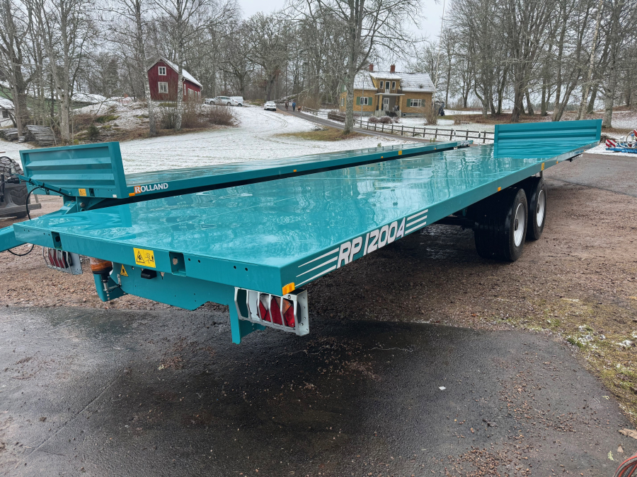 6102 Rolland flatbed trailer 12 m. Box trailer 