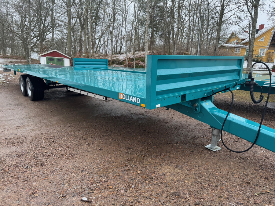 6102 Rolland flatbed trailer 12 m. Box trailer 