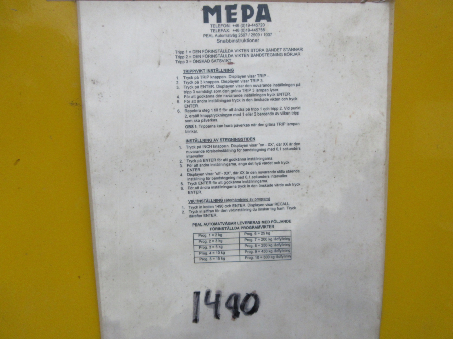 6199 Peal 2507 potato weigher 
