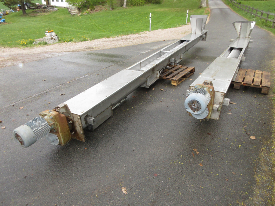 6291 screw feeder auger  6400x250 mm Stainles steel 